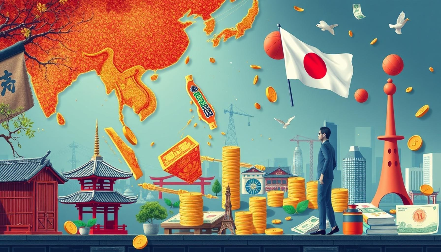 日本と他のアジア諸国における税効率の比較